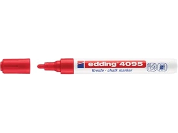 Een Edding Krijtmarker e-4095 rood koop je bij Muys Kantoor & Kado