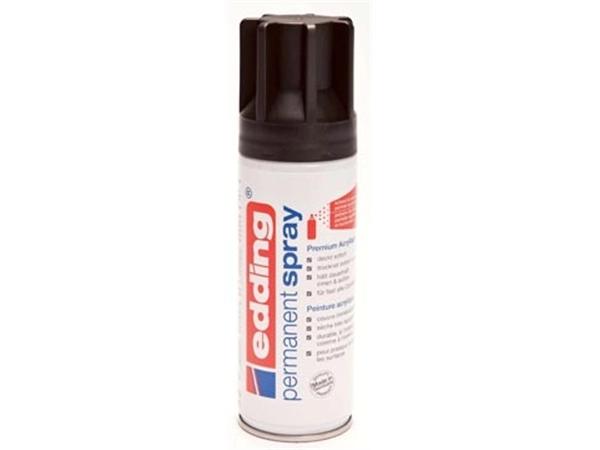 Een Edding Permanent Spray 5200, 200 ml, diepzwart mat koop je bij Muys Kantoor & Kado