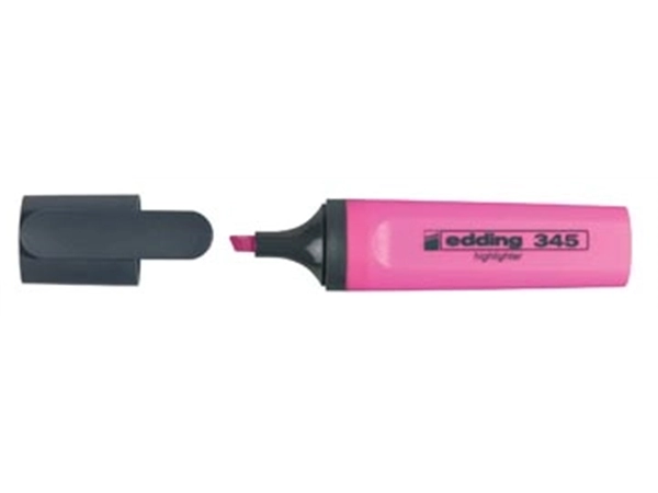 Een Edding markeerstift 345 roze, doos van 10 stuks koop je bij Muys Kantoor & Kado