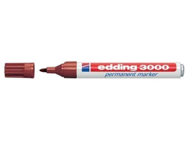 Een Edding permanent marker 3000 bruin koop je bij Muys Kantoor & Kado