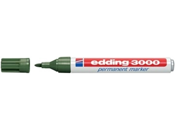 Een Edding permanent marker 3000 olijfgroen koop je bij Muys Kantoor & Kado