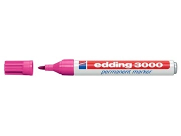 Een Edding permanent marker 3000 roze koop je bij Muys Kantoor & Kado