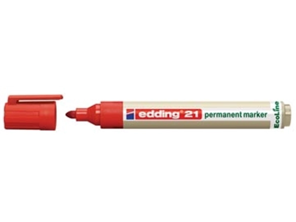 Een Edding permanent marker Ecoline e-21 rood koop je bij Muys Kantoor & Kado