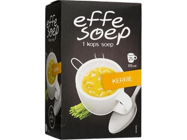 Een Effe Soep 1-kops, kerrie, 175 ml, doos van 21 zakjes koop je bij Muys Kantoor & Kado