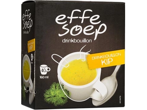 Een Effe Soep drinkbouillon, kip, 160 ml, doos van 40 sticks koop je bij Muys Kantoor & Kado