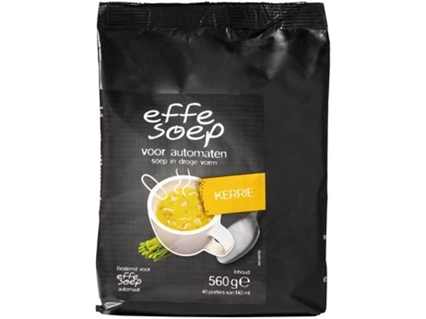 Een Effe Soep vending, kerrie, 140 ml, zak van 40 porties koop je bij Muys Kantoor & Kado