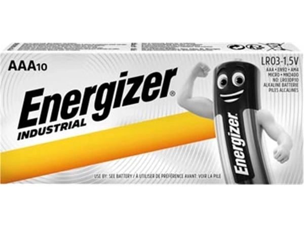 Een Energizer Industrial alkaline batterij AAA/LR03/E92, 10 stuks koop je bij Muys Kantoor & Kado