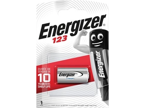 Een Energizer batterij Photo Lithium 123, op blister koop je bij Muys Kantoor & Kado