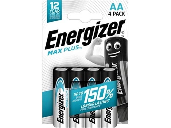 Een Energizer batterijen Max Plus AA/LR06/E91, blister van 4 koop je bij Muys Kantoor & Kado