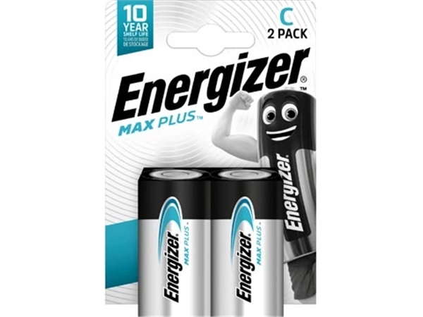 Een Energizer batterijen Max Plus C, blister van 2 stuks koop je bij Muys Kantoor & Kado