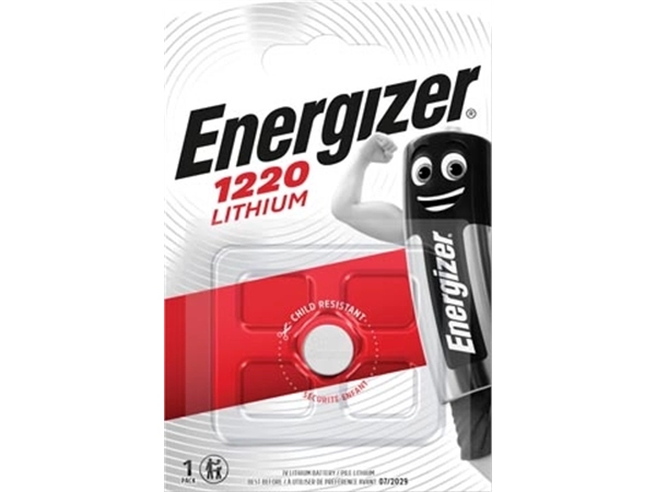 Een Energizer knoopcel CR1220, op blister koop je bij Muys Kantoor & Kado