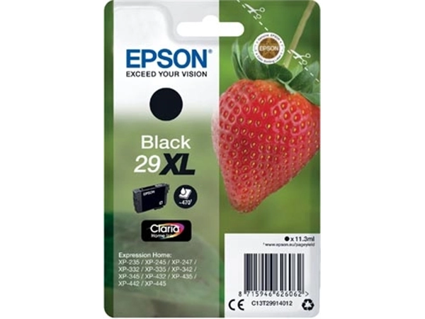 Een Epson inktcartridge 29XL, 470 pagina's, OEM C13T29914012, zwart koop je bij Muys Kantoor & Kado