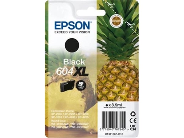 Een Epson inktcartridge 604 XL, 500 pagina's, OEM C13T10H14010, zwart koop je bij Muys Kantoor & Kado