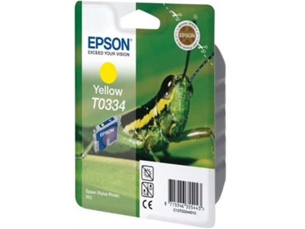 Een Epson inktcartridge T0334, 440 pagina's, OEM C13T03344010, geel koop je bij Muys Kantoor & Kado