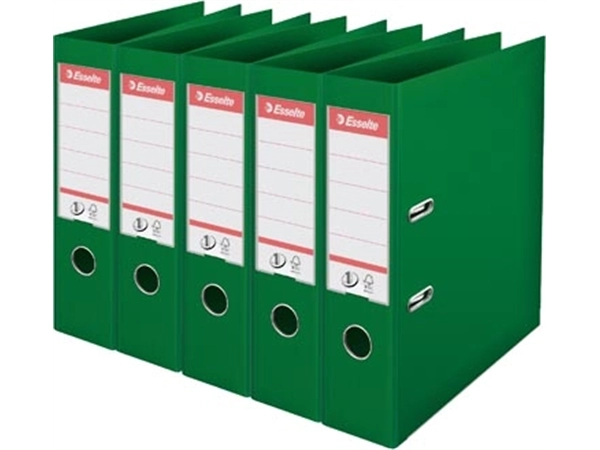 Een Esselte ordner Power N°1, rug van 7,5 cm, groen, pak van 5 stuks koop je bij Muys Kantoor & Kado