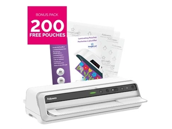 Een Fellowes lamineermachine Venus voor ft A3 + Bonus Pack van 200 lamineerhoezen (A4, 80 micron) koop je bij Muys Kantoor & Kado