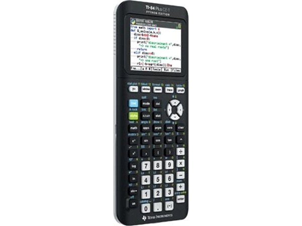 Een Texas grafische rekenmachine TI-84 Plus CE-T Python edition, zwart koop je bij Muys Kantoor & Kado