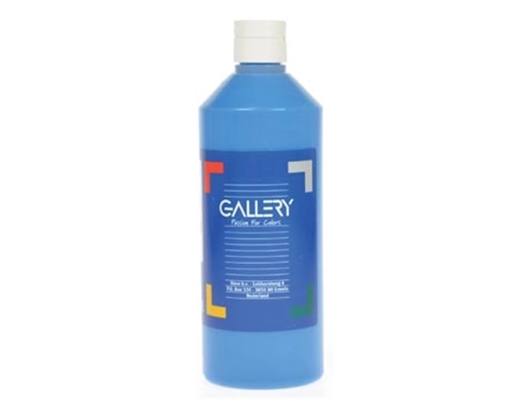 Een Gallery plakkaatverf, flacon van 500 ml, blauw koop je bij Muys Kantoor & Kado