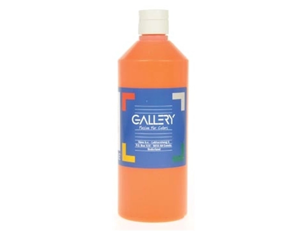 Een Gallery plakkaatverf, flacon van 500 ml, oranje koop je bij Muys Kantoor & Kado