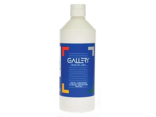 Een Gallery plakkaatverf, flacon van 500 ml, wit koop je bij Muys Kantoor & Kado