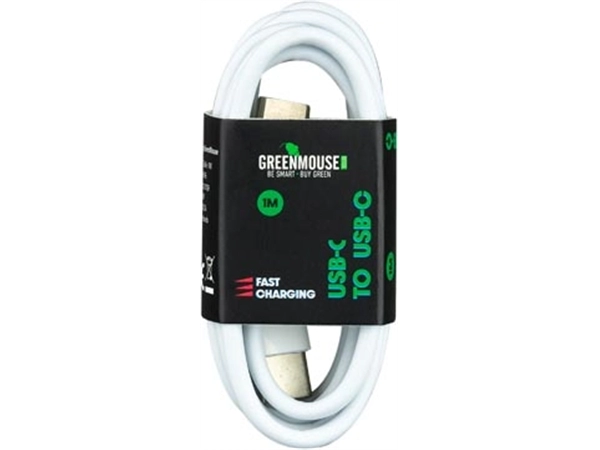 Een Greenmouse kabel, USB-C naar USB-C, 1 m, wit koop je bij Muys Kantoor & Kado