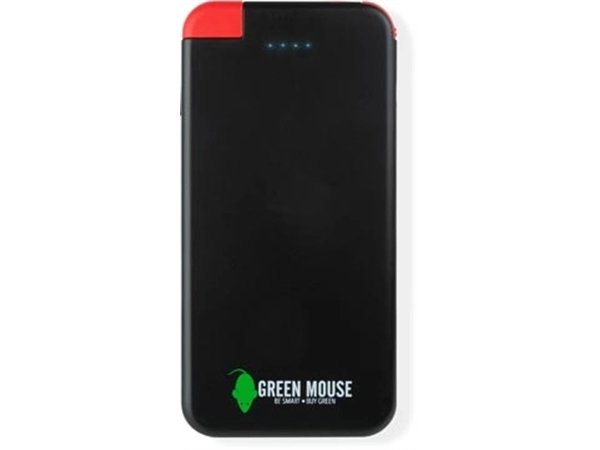 Een Greenmouse powerbank, 5.000 mAh, zwart koop je bij Muys Kantoor & Kado