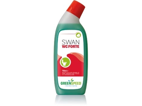 Een Greenspeed Swan toilet ontkalker, flacon van 750 ml koop je bij Muys Kantoor & Kado