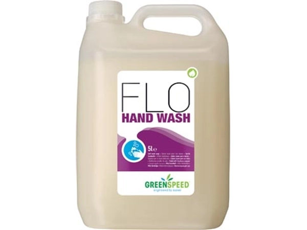 Een Greenspeed handzeep Flo, voor frequent gebruik, bloemenparfum, flacon van 5 liter koop je bij Muys Kantoor & Kado