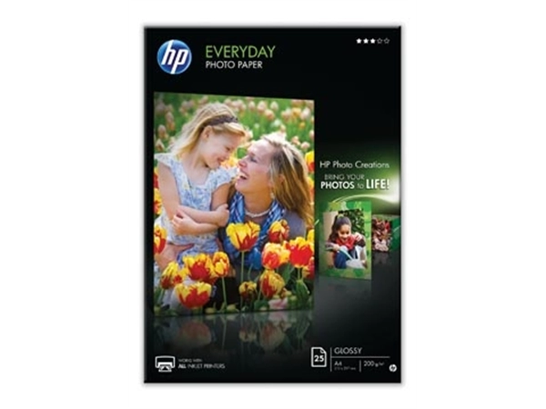 Een HP Everyday fotopapier ft A4, 200 g, pak van 25 vel, glanzend koop je bij Muys Kantoor & Kado