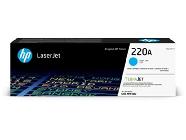 Een HP toner 220A, 1.800 pagina's, OEM W2201A, cyaan koop je bij Muys Kantoor & Kado