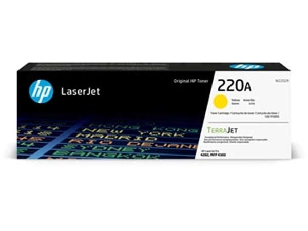 Een HP toner 220A, 1.800 pagina's, OEM W2202A, geel koop je bij Muys Kantoor & Kado