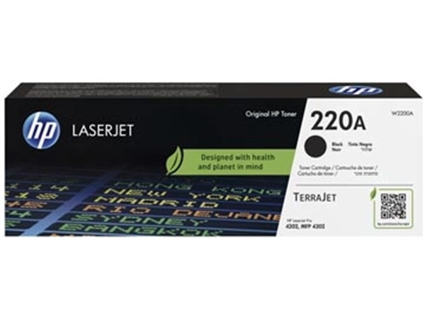 Een HP toner 220A, 2.000 pagina's, OEM W2200A, zwart koop je bij Muys Kantoor & Kado