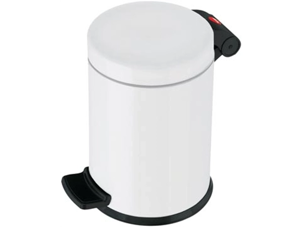 Een Hailo pedaalemmer voor sanitair, 4 L, wit koop je bij Muys Kantoor & Kado