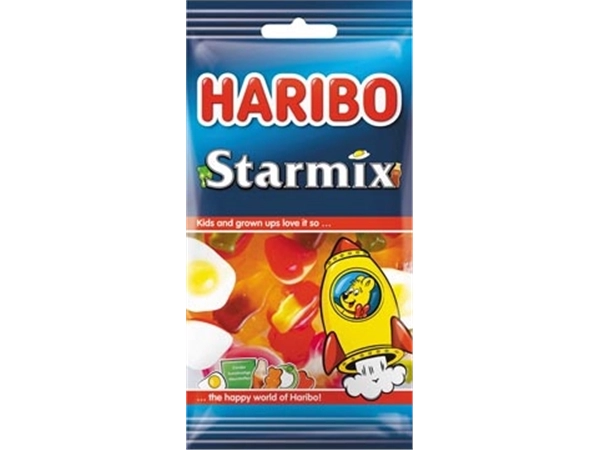 Een Haribo snoep Starmix, zak van 100 g koop je bij Muys Kantoor & Kado