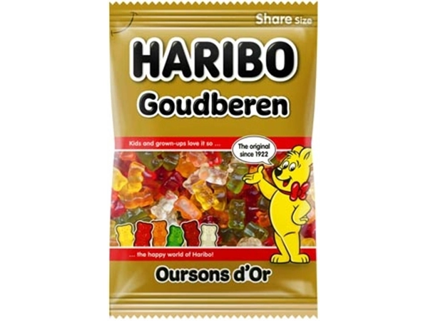 Een Haribo snoep goudbeertjes, zak van 250 g koop je bij Muys Kantoor & Kado