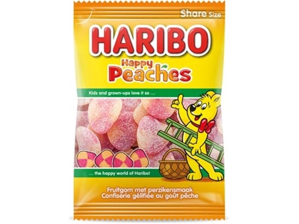 Een Haribo snoep perziken, zak van 185 g koop je bij Muys Kantoor & Kado