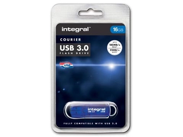 Een Integral COURIER USB stick 3.0, 16 GB koop je bij Muys Kantoor & Kado