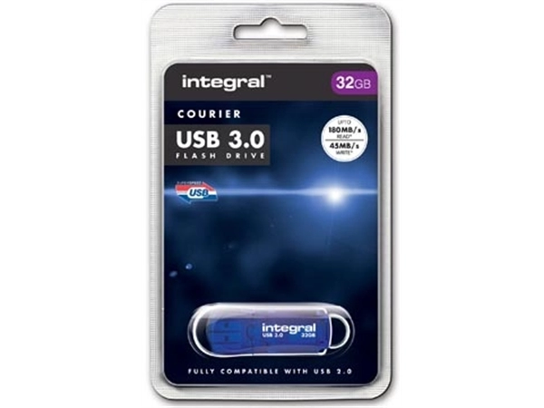 Een Integral COURIER USB stick 3.0, 32 GB koop je bij Muys Kantoor & Kado