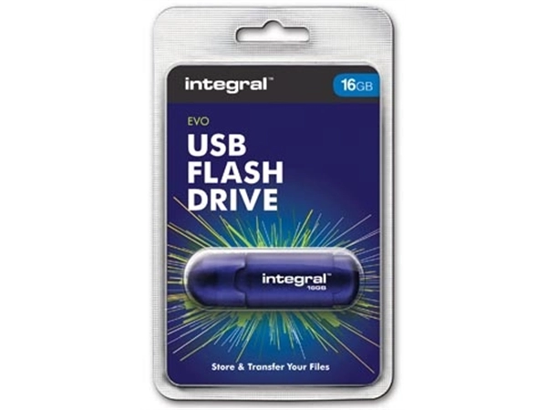 Een Integral Evo USB 2.0 stick, 16 GB koop je bij Muys Kantoor & Kado