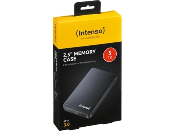 Een Intenso Memory Case draagbare harde schijf, 5 TB, zwart koop je bij Muys Kantoor & Kado