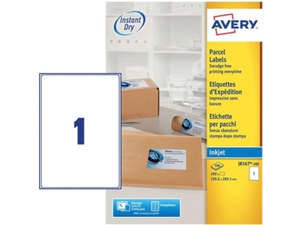 Een Avery J8167-10 adresetiketten ft 199,6 x 289,1 mm (b x h), 10 etiketten, wit koop je bij Muys Kantoor & Kado