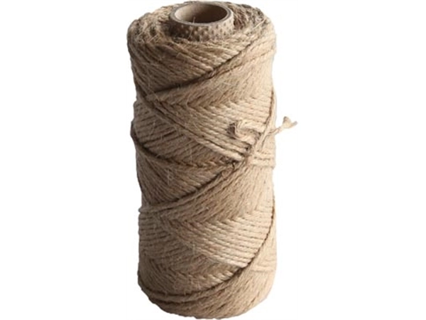 Een Jute bindtouw van 75 m, naturel koop je bij Muys Kantoor & Kado