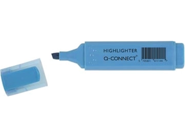 Een Q-CONNECT markeerstift, blauw koop je bij Muys Kantoor & Kado