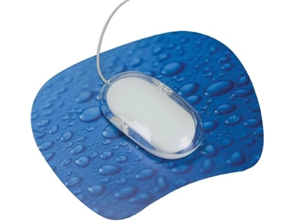 Een Q-CONNECT Muismat antislip regendruppels blauw koop je bij Muys Kantoor & Kado