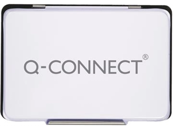 Een Q-CONNECT stempelkussen, ft 90 x 55 mm, zwart koop je bij Muys Kantoor & Kado