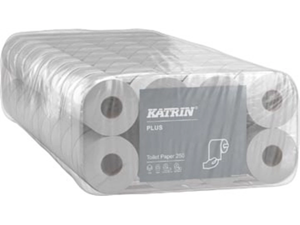 Een Katrin Plus toiletpapier Soft, 3-laags, 250 vel per rol, pak van 8 rollen koop je bij Muys Kantoor & Kado