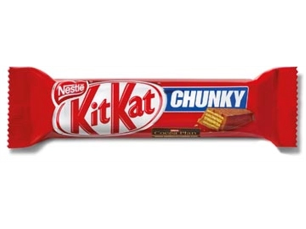 Een KitKat Chunky chocoladereep, 40 g, doos van 24 stuks koop je bij Muys Kantoor & Kado