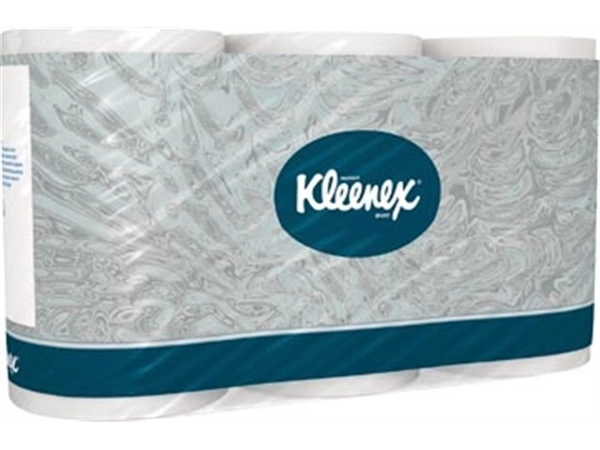 Een Kleenex toiletpapier, 3-laags, 350 vellen, pak van 6 rollen koop je bij Muys Kantoor & Kado