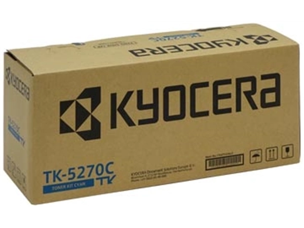 Een Kyocera toner TK-5270, 6.000 pagina's, OEM 1T02TVCNL0, cyaan koop je bij Muys Kantoor & Kado