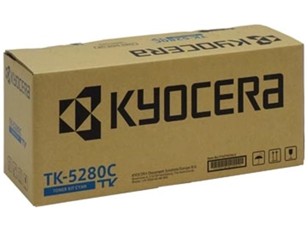 Een Kyocera toner TK-5280, 11.000 pagina's, OEM 1T02TWCNL0, cyaan koop je bij Muys Kantoor & Kado